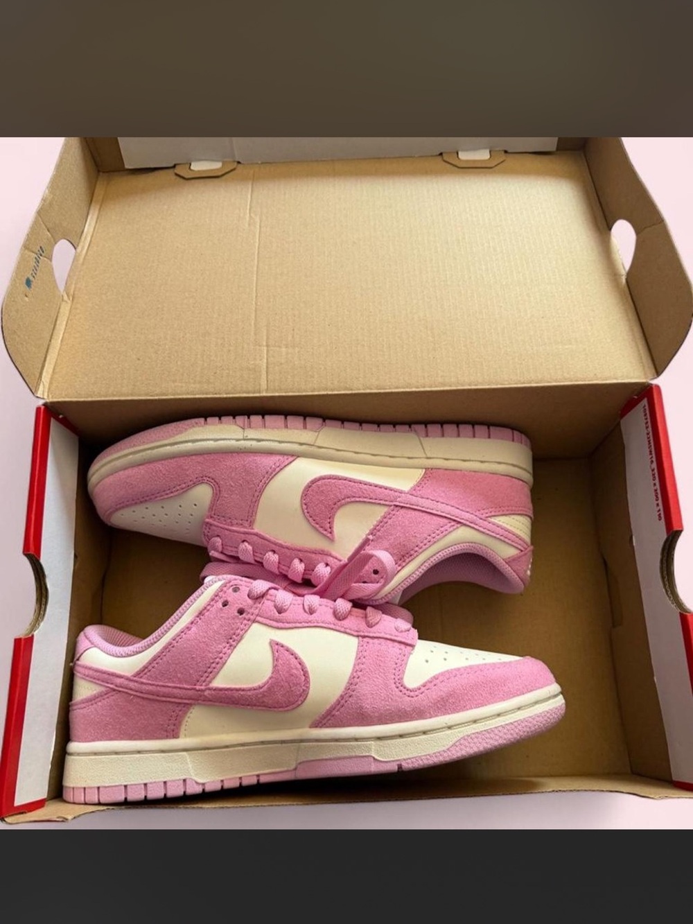 Nike Women's Pink and Cream Low-Top Sneakers